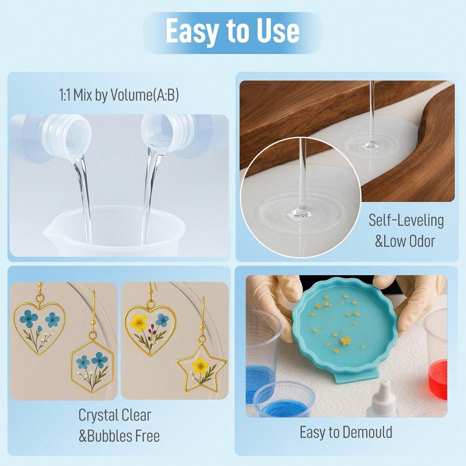 راتنج إيبوكسي شفاف كريستالي بن - مراجعة Resin Jewelry Kit وسعره