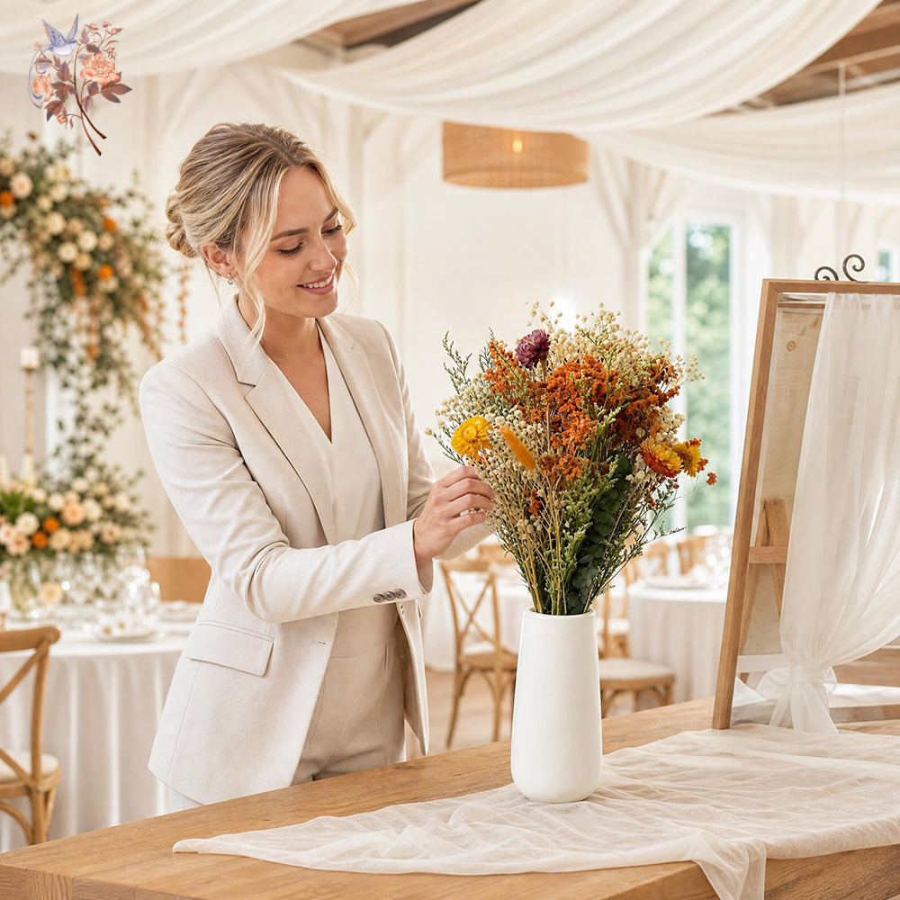 باقة زهور مجففة للخريف، عشب ال - مراجعة Dried Flower Bulk وسعره