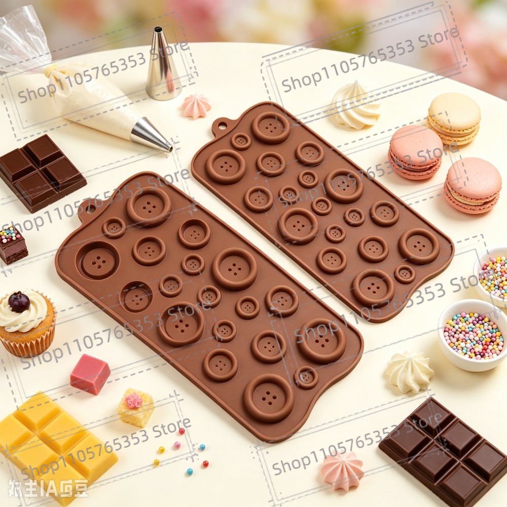 قالب شوكولاتة 2026 على شكل زر، - مراجعة Silicone Mold Tray وسعره