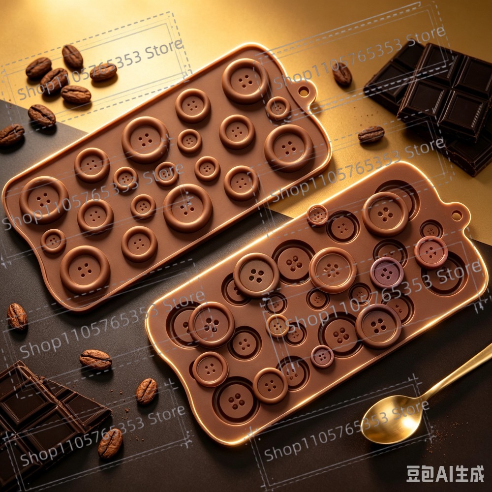 قالب شوكولاتة 2026 على شكل زر، - مراجعة Silicone Mold Tray وسعره