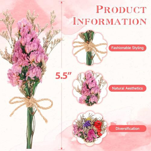 باقة زهور مجففة صغيرة طبيعية م - مراجعة Dried Flower Bulk وسعره